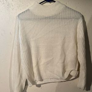 White cropped sweater